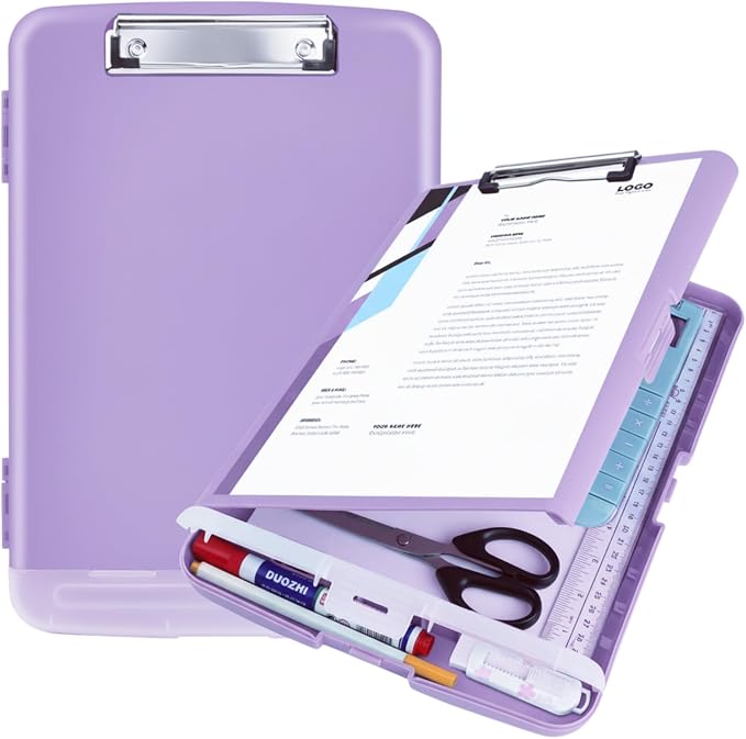 Clipboard with Storage Heavy Duty, Clip Boards 8.5x11 with Pen Holder, High by TFDLCGzm