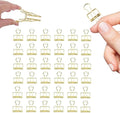 Small Binder Clips, 36 Pack, 3/4 Inch, Standard 19mm, Hollow Out Gold, Capacity by Makanu