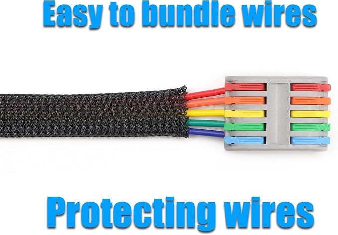 25ft PET Expandable Braided Cable Sleeve 5/8inch Pet Braided Cable Sleeve - Image 6
