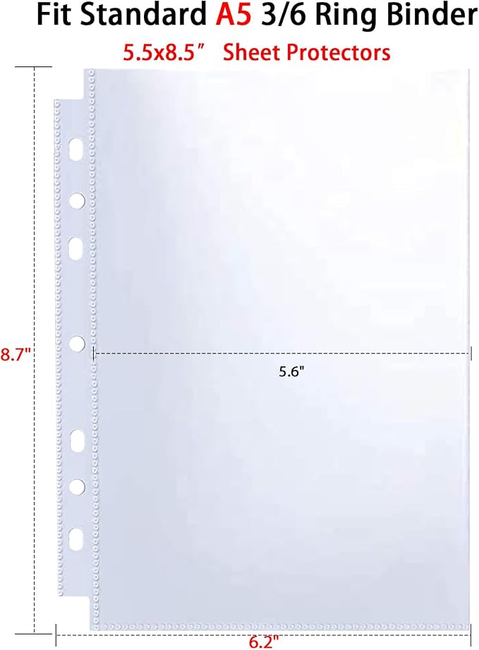 30 Pack 60 Pockets 5.5x8.5” Sheet Protector Sleeves - Image 4