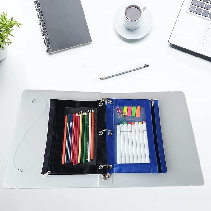 YoeeJob Pencil Pouch for 3 Ring Binder, Zipper Pencil Pouches Bulk, Pencil Case - Image 6