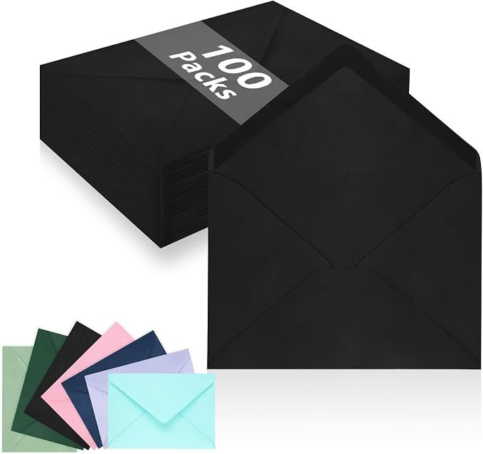 100 Pack A7 Envelopes, 5.24 x 7.24 in Envelopes by LIKAJON