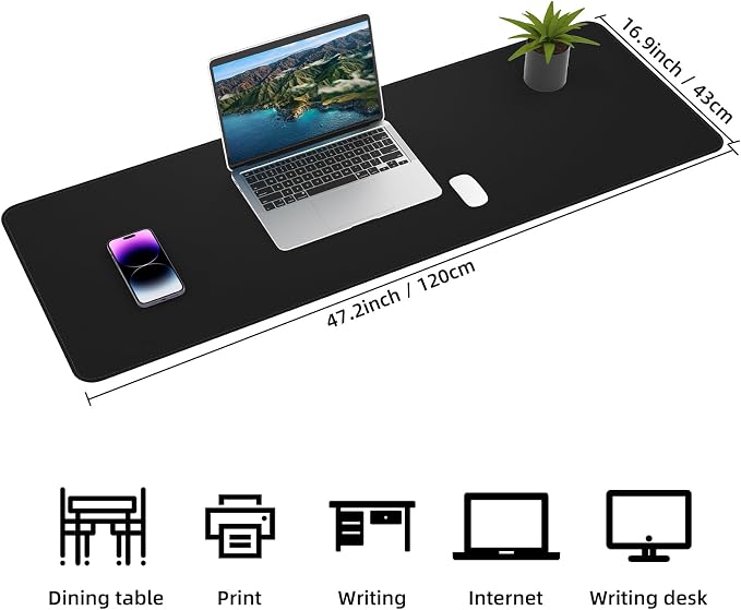 AFIING Large Desk Mat, Waterproof, - Image 2