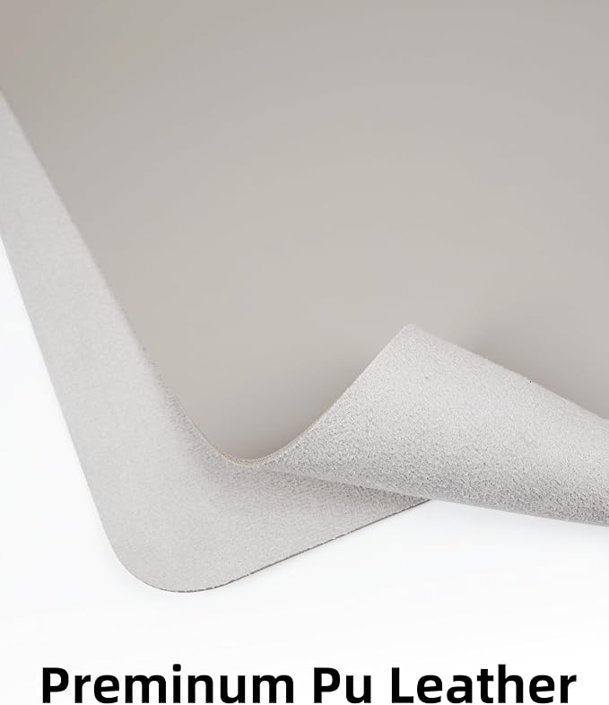 Leather Desk Pad Protector, Mouse Pad, Office Desk Mat, Non-Slip PU Leather - Image 2