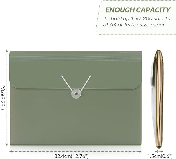 SKYDUE Accordion File Organizer, Expanding File Folder - Image 3