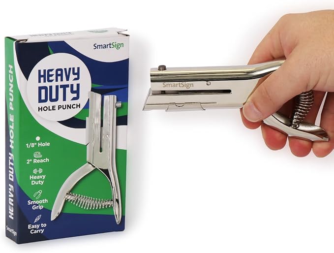 SmartSign Single Hole Heavy Duty Hand Held Hole Punch - Image 4
