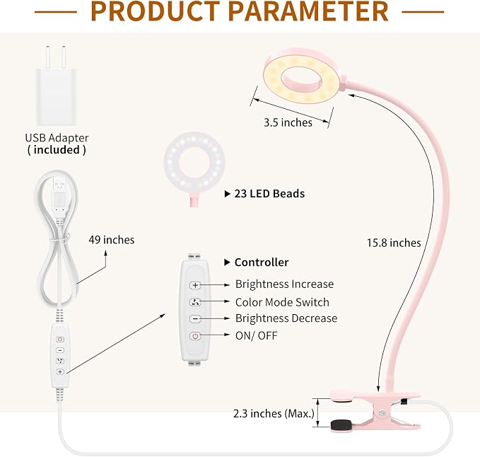 iZELL Desk Lamp, LED Reading Light - Image 6