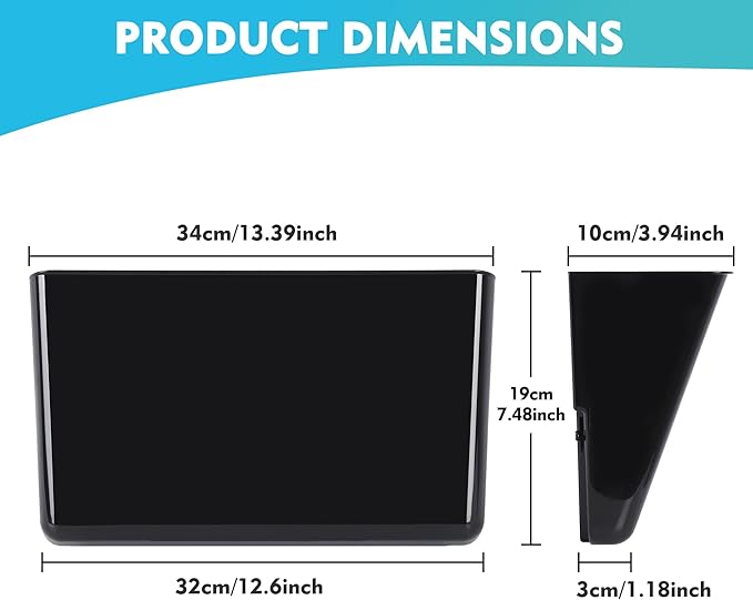 EASEPRES 4 Pack Black Single Pocket Hanging File Organizer, Plastic Wall Mount - Image 2