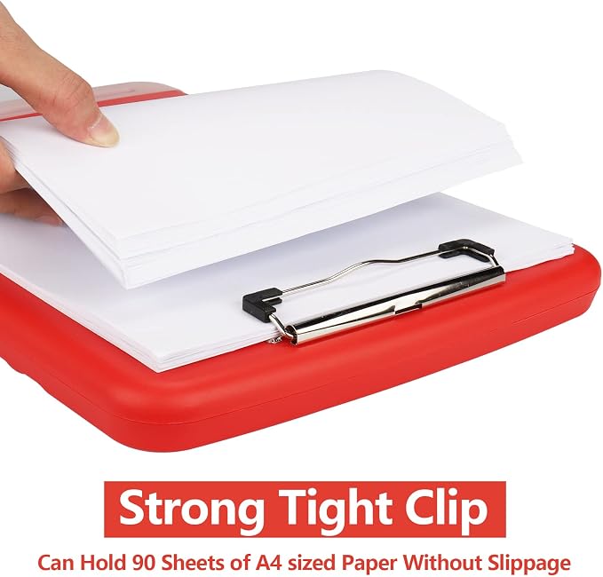 SFLHHDM Clipboard with Storage, Clip Boards 8.5x11, Plastic Clipboards with Pen - Image 3
