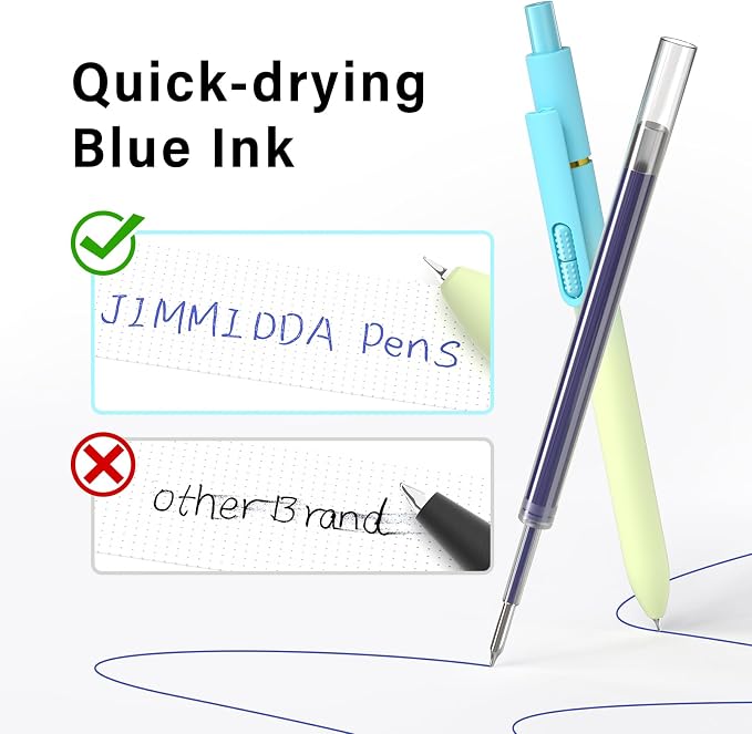 8 Pack Blue Gel Pens - Image 5