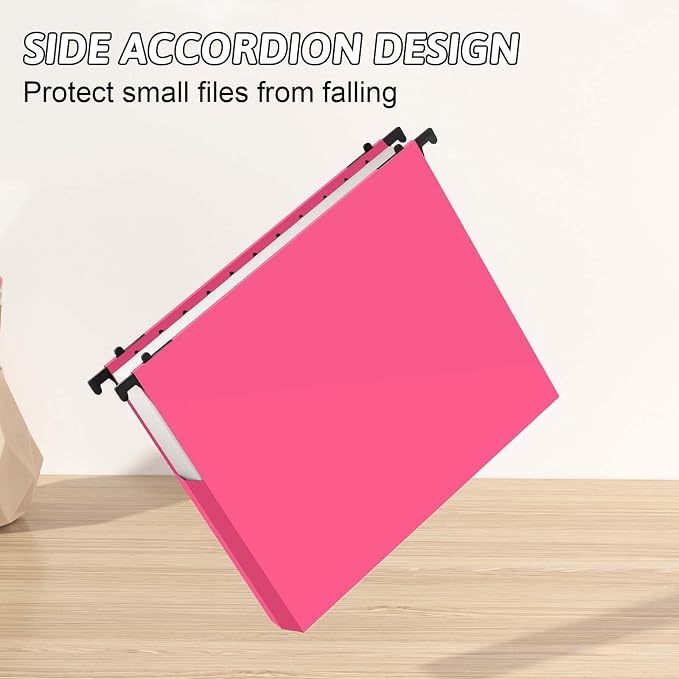 Plastic Hanging File Folders Expanding, 12 Pack Extra Capacity Hanging File - Image 5