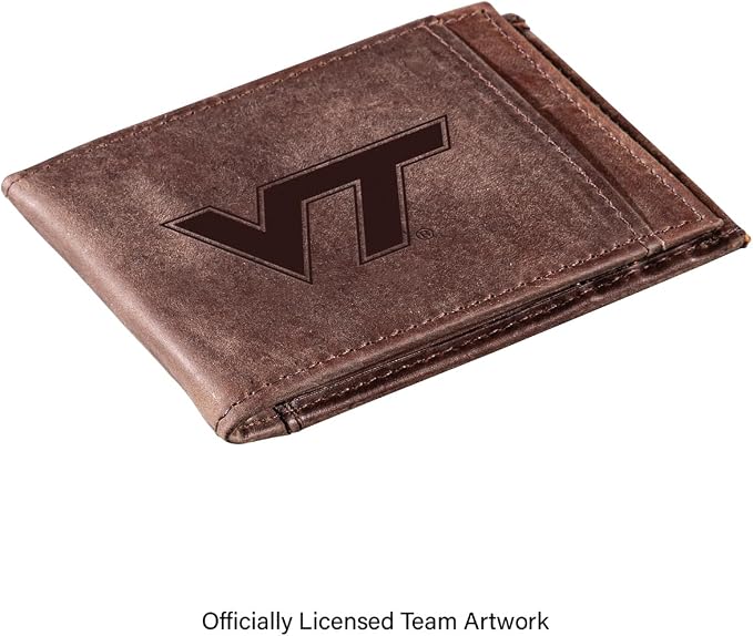 Team Sports America NCAA Virginia Tech Front Pocket Slim Wallet - Image 2