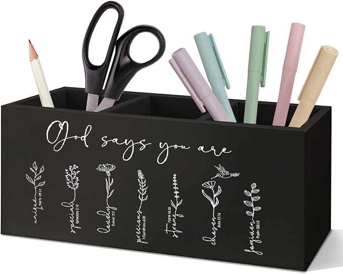 SNNDER Gods Says You are Floral Christian Pen Holder by Unknown