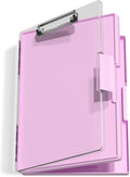 Hongri Clipboard with Storage, PalePink 8.5 x 11 Folder Nursing Side Opening by Hongri