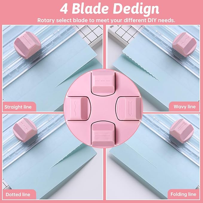 Paper Cutter, 4 in 1 Paper Trimmer Photo Cutter, Scrapbook Papers Craft Cutter - Image 7