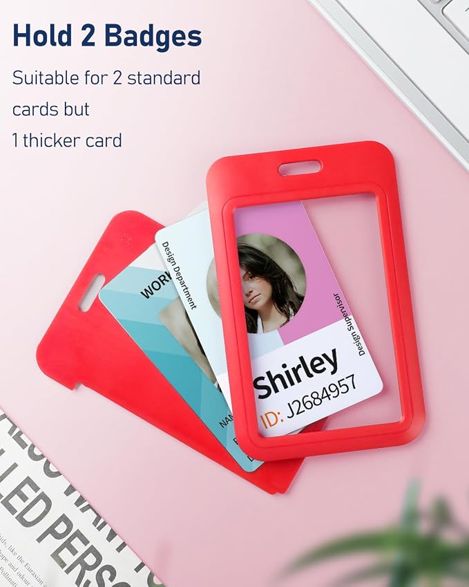 Uniclife 10 Pack Sliding ID Badge Holder - Image 2