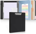 SKYDUE 3 Ring Binder with Clipboard, 13.2" × 10.2" Faux Leather 1 Inch Binder by SKYDUE