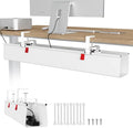 Univivi No Drill Under Desk Cable Management Tray, Clamp/Screw Mount Desk Cable by Univivi