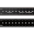 PEC Tools 150mm Black Chrome Stainless Steel Rigid Machinist Rule, Made in USA by PECTools