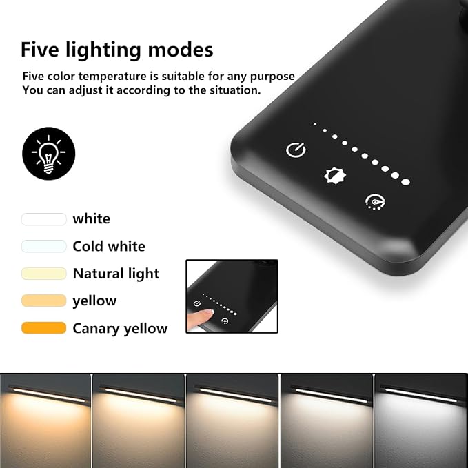 White crown LED Desk Lamp Dimmable Table Lamp Reading Lamp - Image 2