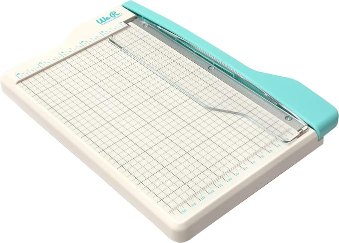 We R Memory Keepers Mini Guillotine Paper Trimmer – Blue, Compact Paper Cutter - Image 2