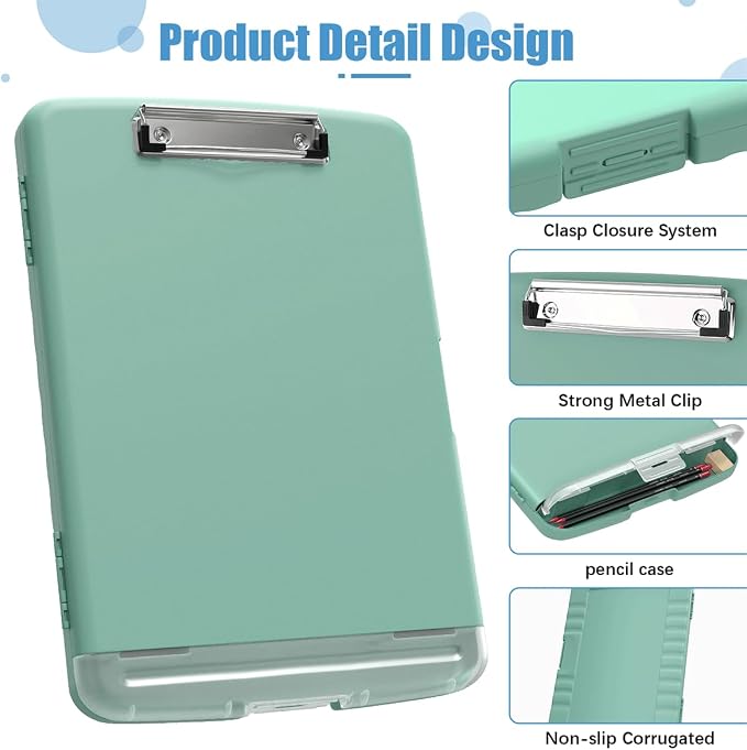 Hongri Clipboard with Storage with Pen Holder, Folder Nursing Clip Board 8.5 x - Image 2