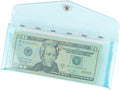 Cash Envelope Wallet PVC Blue Budget Wallet Money Pocket Dividers Frosted PP by XiowDow