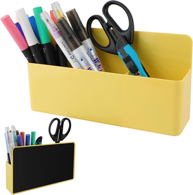 KITANIS Magnetic Pen Holder, 3 Compartments Magnetic Dry Erase Marker Holder by KITANIS