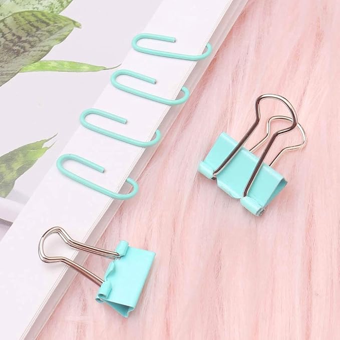 Paper Binder and Clips Set, Metal Assorted Sized Binders - Image 3