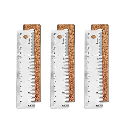 6-Inch Stainless Steel Metal Ruler by ZTEOFO