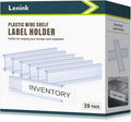 Lenink 20Pcs Wire Shelf Label Holders, Plastic Wire Rack Label Holder Compatible by Lenink