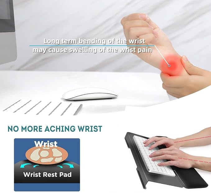 Computer Keyboard Wrist Rest Stand Set - Image 4
