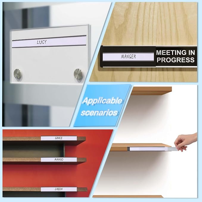 Magnetic Label Holders with Magnets Magnetic Data Card Holders with Clear - Image 7