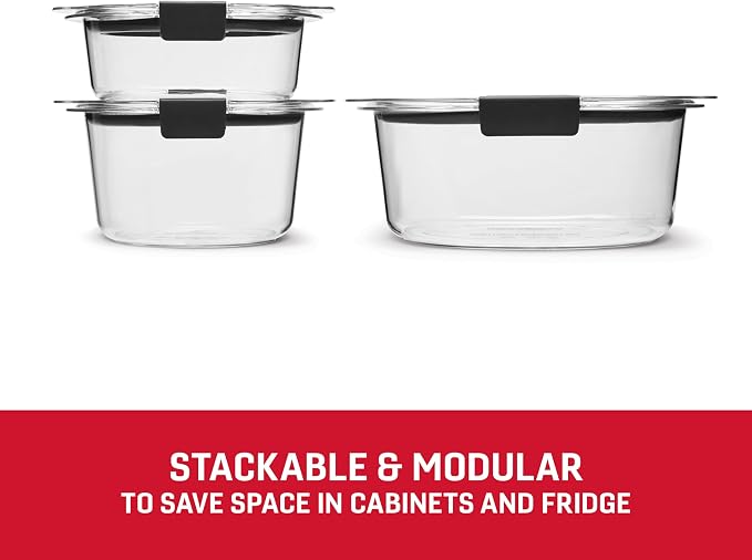 Rubbermaid Brilliance® Round Leak Proof Food Storage Containers, 6 Piece Set - Image 4