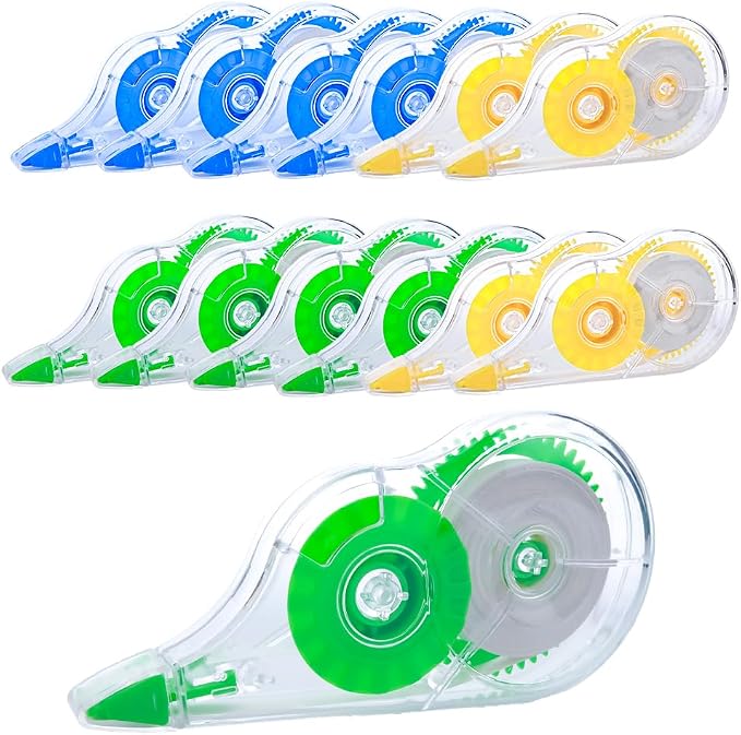 White Correction Tape, 12 Pack, 39.37 Feet Correction Tape by Jovanssen