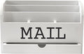 Cregugua White Desk Organizer Wooden Mail Storage box by Cregugua