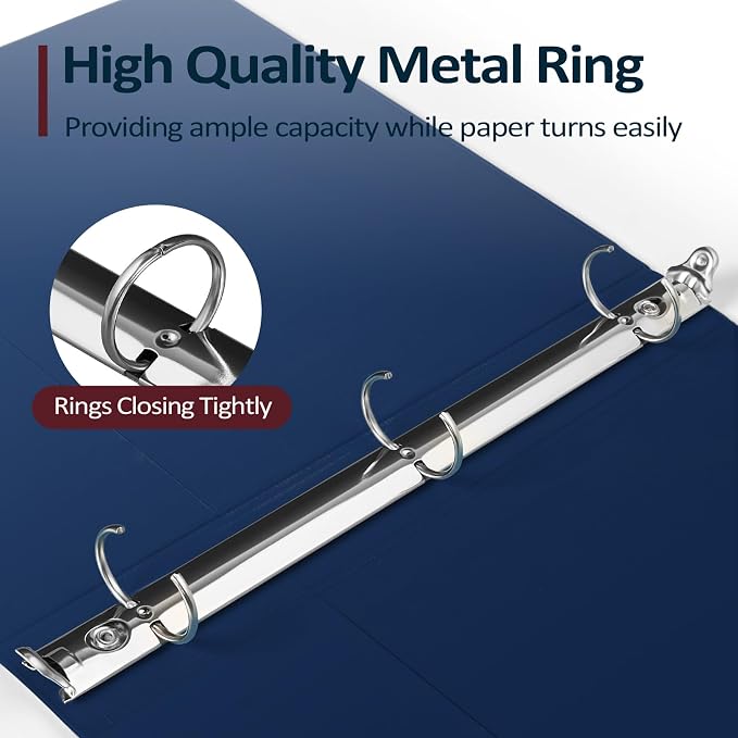 BinderX Extra Durable 1.5 Ring Binder, Round Ring 1.5 Inch Binders, Fits 325 - Image 4