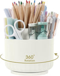 SKYDUE 360 Degree Rotating Desk Organizer, Small Dual-Purpose Pencil Pen Holder by SKYDUE