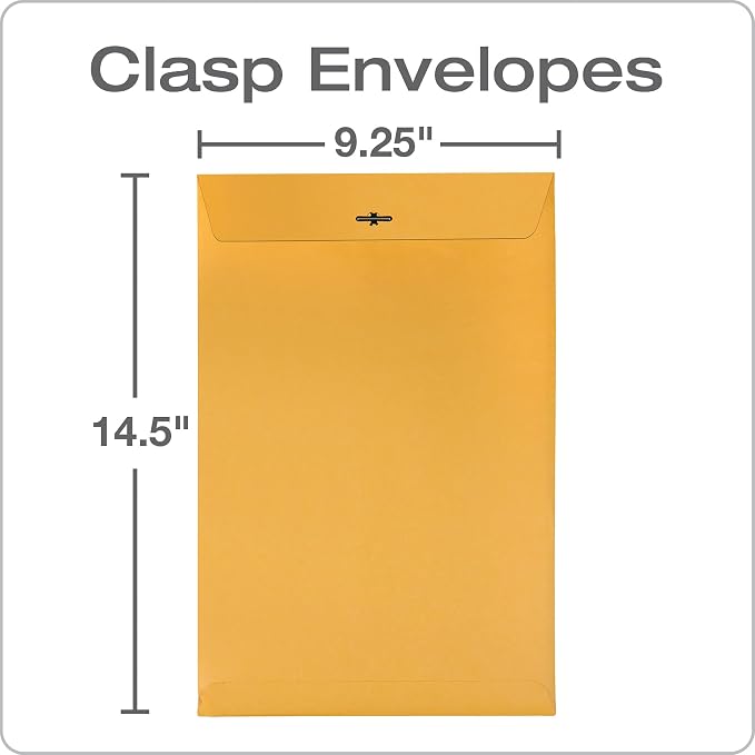 Quality Park 37894 Quality Park Clasp Envelopes, 9-1/4x14-1/2, Light Brown - Image 2