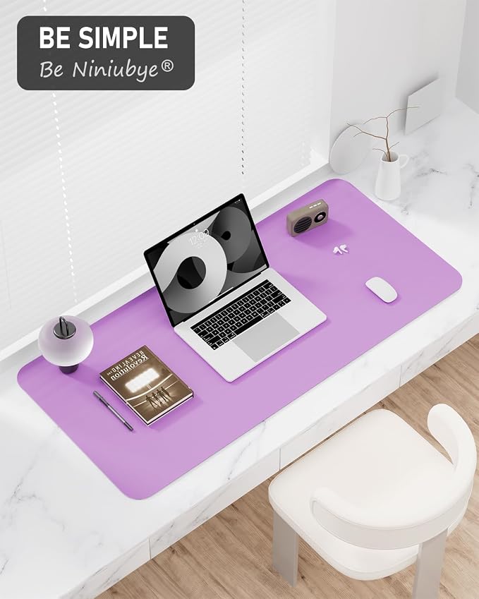 Desk Pad, 23.6" x 13.8" PU Leather Non-Slip Desk Mat Large Mouse Pad - Image 7