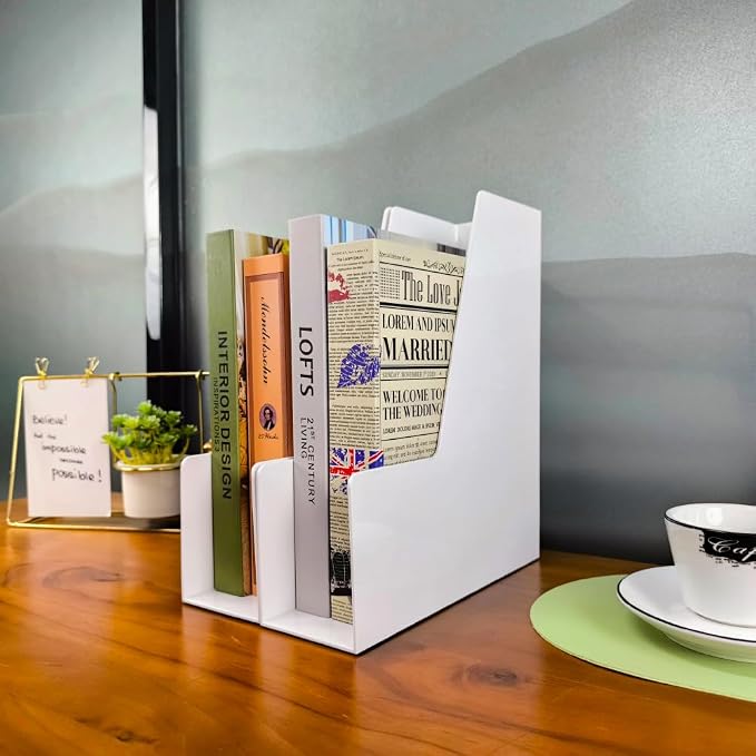 Vertical File Holder, Plastic Document and Magazine Organizer - Image 6