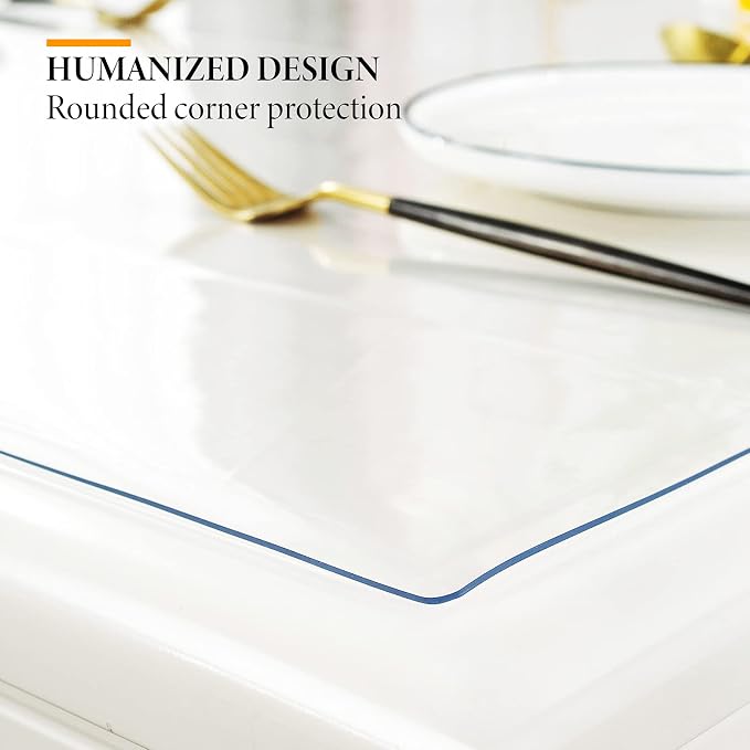 Deep Dream 1.5mm Clear Desk Cover Protector, 12×48 Inch Clear Table Protector - Image 3