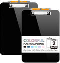 Sooez Plastic Clipboard with Pen Holder, Clip Boards 8.5x11 with Low Profile by Sooez