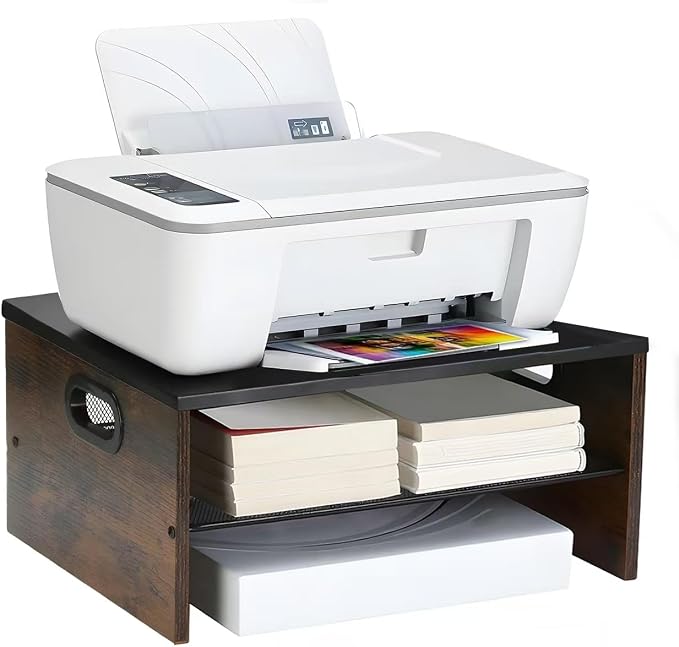 2 Tier Desktop Printer Stand, for Fax Machine, Home Office by Unknown