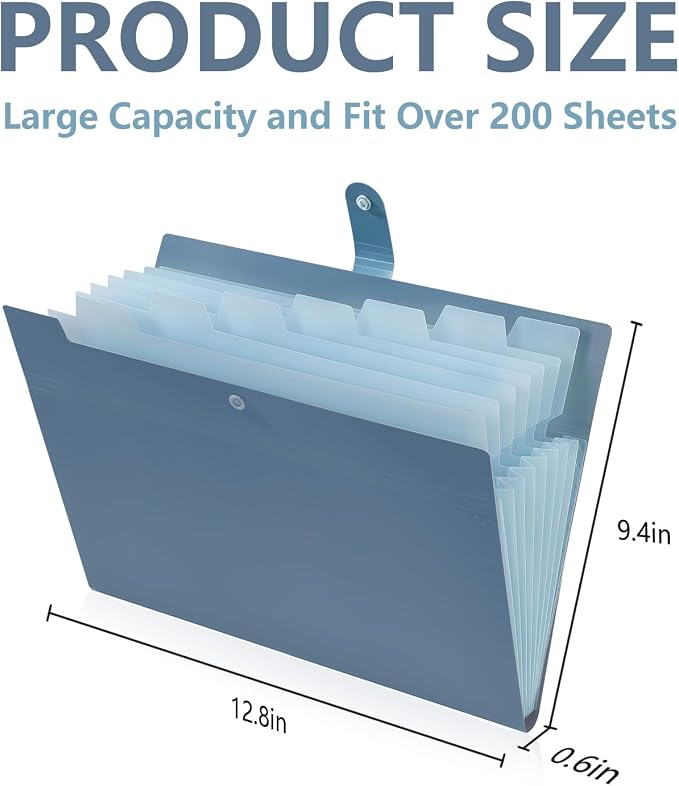 2Pack Accordion File Organizer Expanding File Folder - Image 2