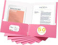 Zzrywuty File folders with Pockets, 50 Pack Paper Folders with Card Slot by Zzrywuty