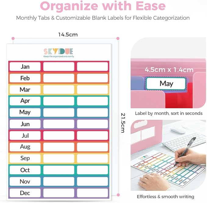 SKYDUE Accordion File Organizer, Expanding File Folder - Image 6