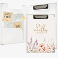 Lacama Christian Clipboard for Women Girls, Wildflower Christian School Supplies by Lacama