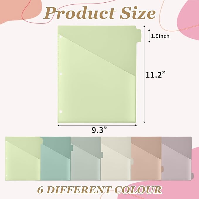 Epakh 6 Pcs Binder Dividers for 3 Rings Binders Index Dividers - Image 2