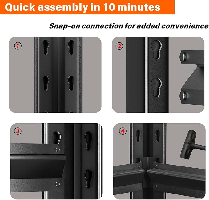 Printer Stand, Heavy Duty 4-Tier Steel Shelving Unit - Image 7